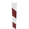 Crash guard angle | made of aluminium plate | indicating right | red / white